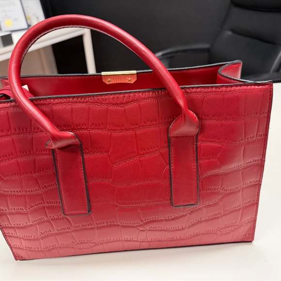 Red Embossed Tote - Picture 3 of 5
